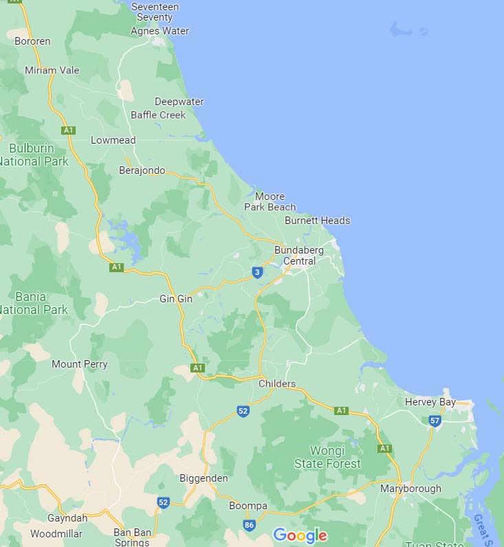 Full region map registered nurse service bundaberg qld australia